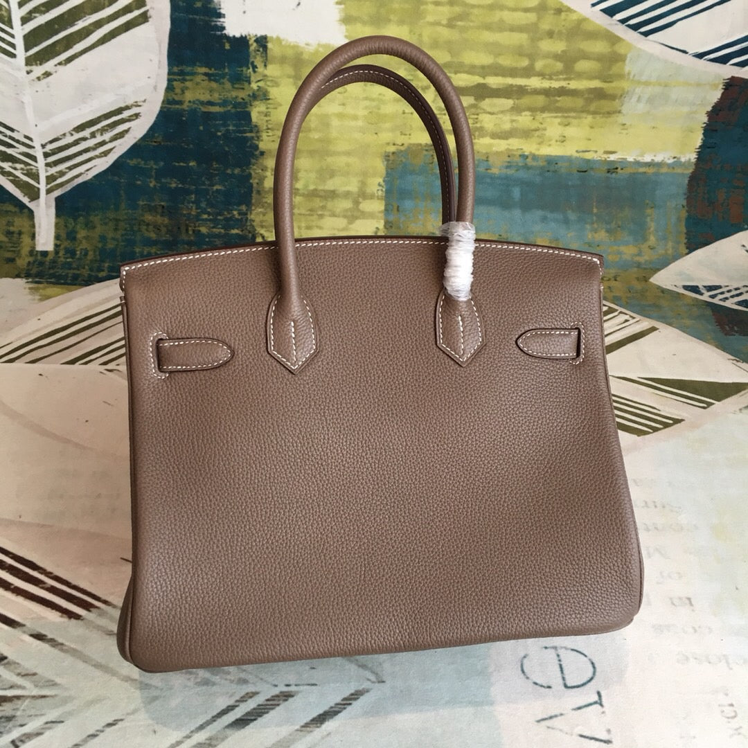 Top Quality Birkin Brown For Women Gold Toned Hardware 11in/30cm