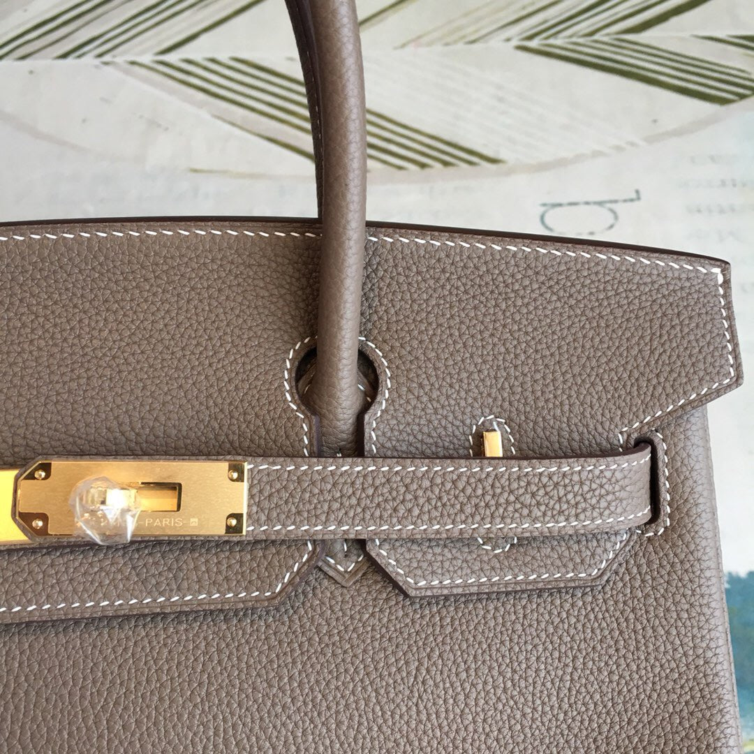 Top Quality Birkin Brown For Women Gold Toned Hardware 11in/30cm