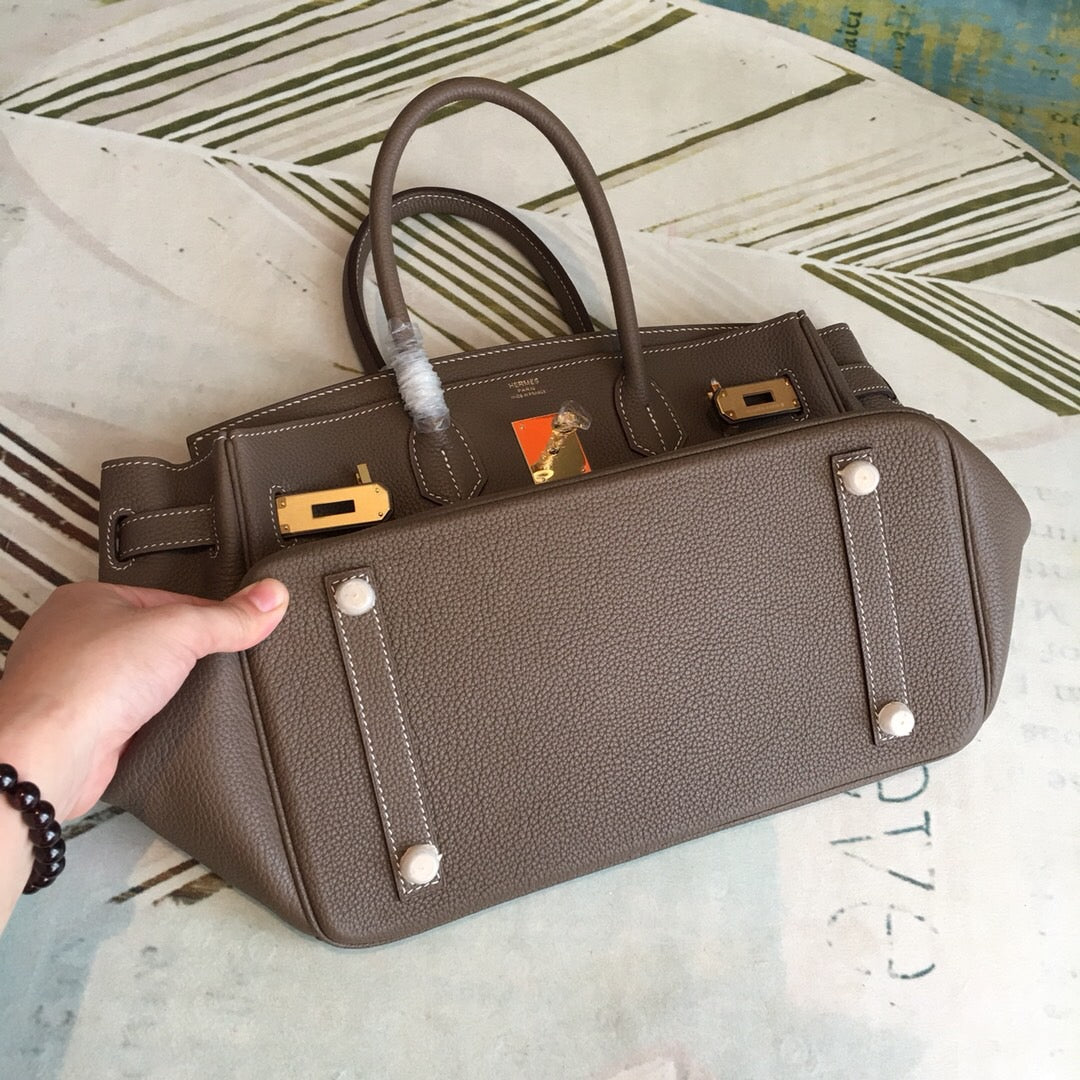 Top Quality Birkin Brown For Women Gold Toned Hardware 11in/30cm