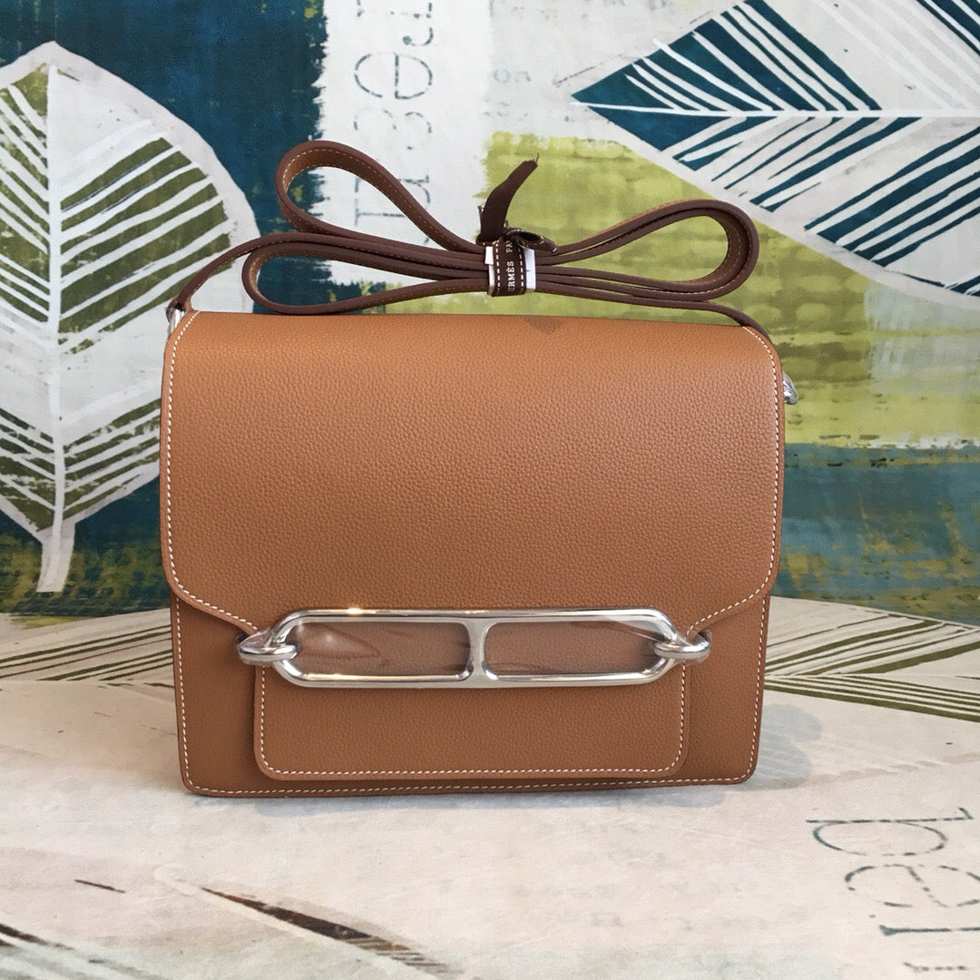Top Quality Mini Evercolor Sac Roulis 19 Brown Palladium Hardware For Women 9in/23cm