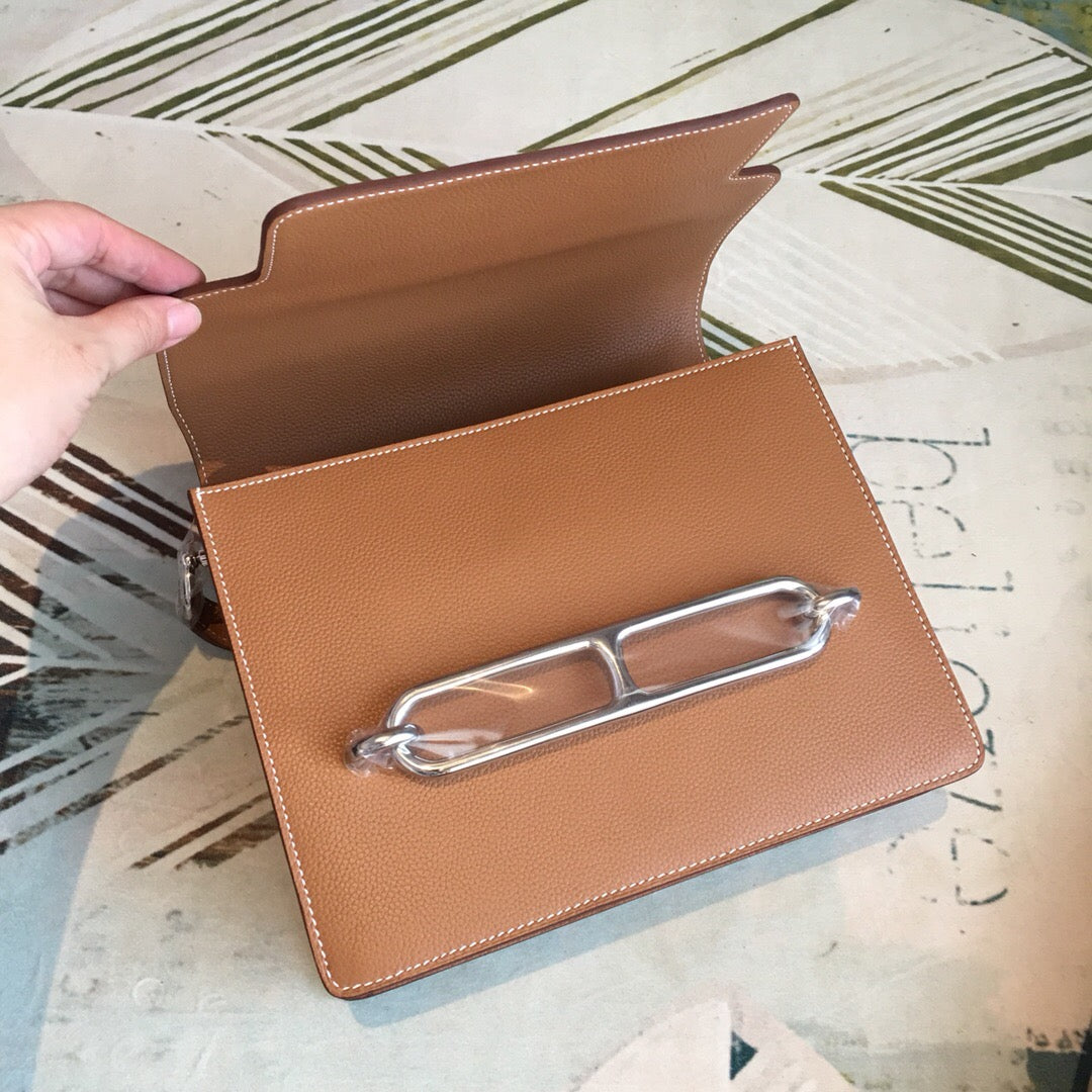 Top Quality Mini Evercolor Sac Roulis 19 Brown Palladium Hardware For Women 9in/23cm