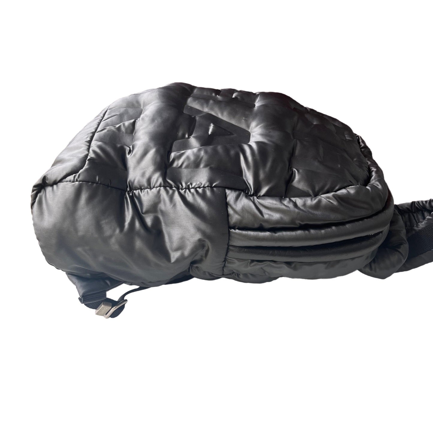 Chanel Doudoune Backpack Embossed Black Nylon Medium