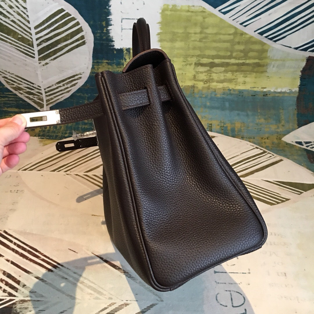 Top Quality Kelly Retourne Black Togo PallaTop Qualityum Hardware For Women 11.2 inches/ 28 cm