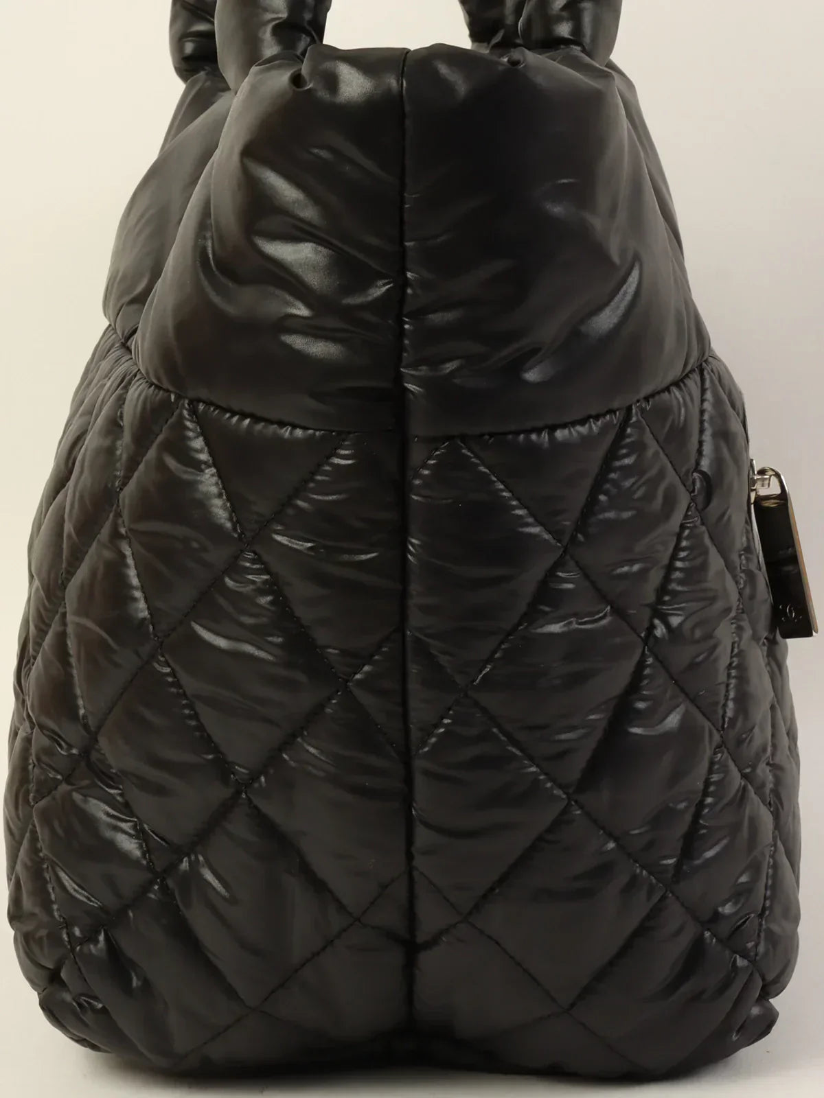 CHANEL Around 2012 Made Nylon Coco Cocoon Tote Bag Black