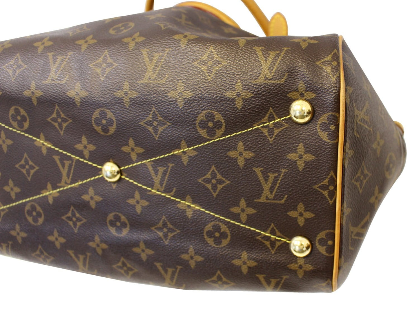 LOUIS VUITTON Monogram Tivoli GM Brown Tote Shoulder Bag