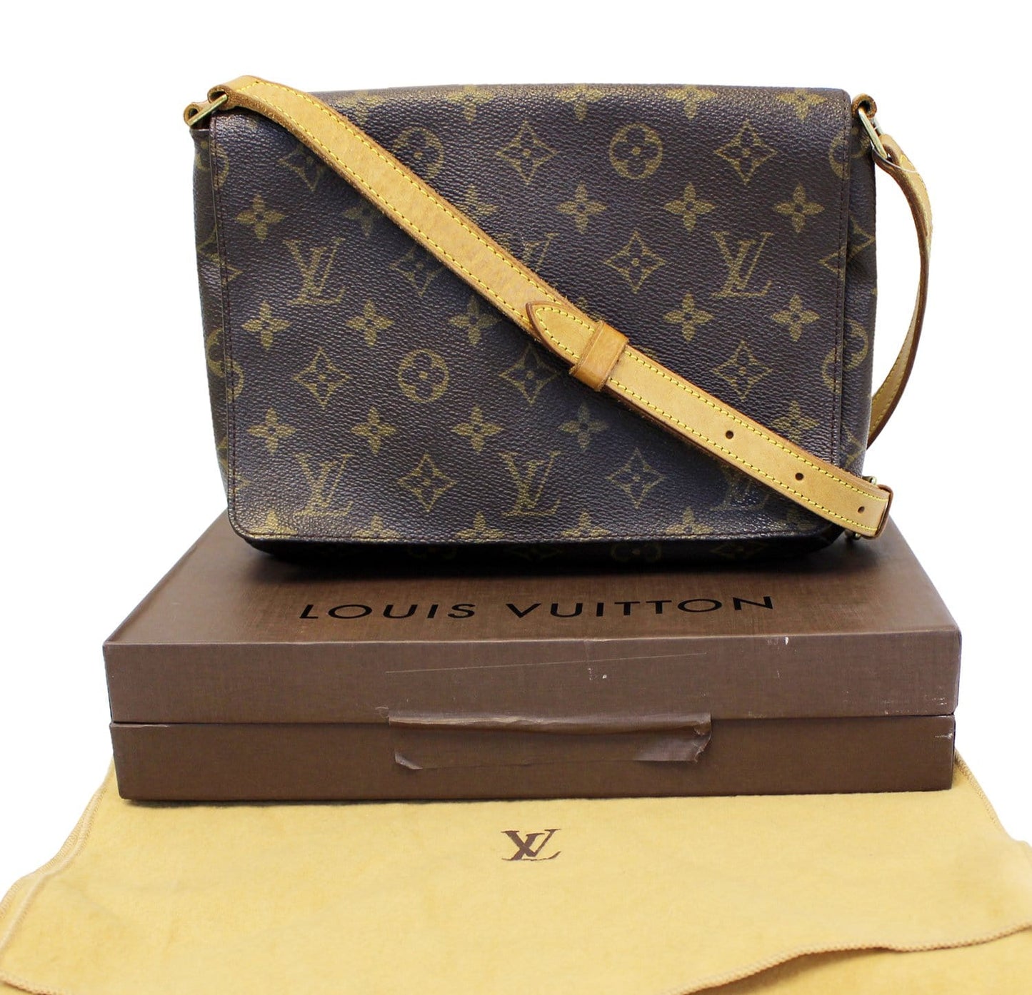 LOUIS VUITTON Monogram Canvas Mtte Tango Shoulder Crossbody Bag