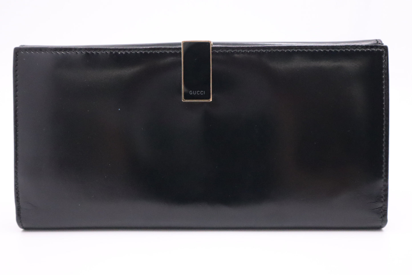 Gucci Long Wallet in Black Patent Leather