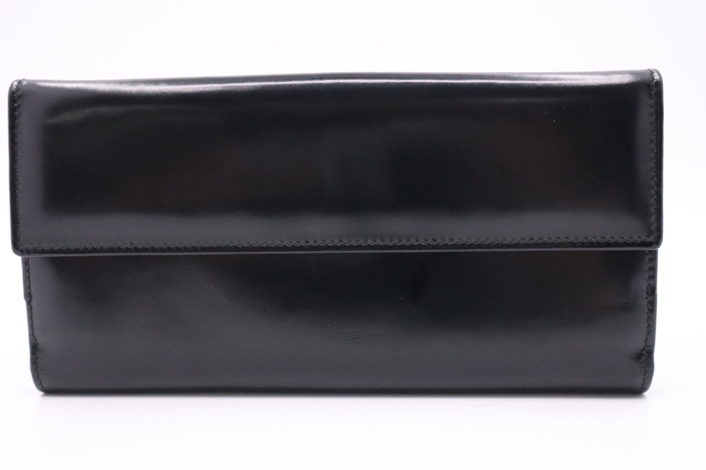 Gucci Long Wallet in Black Patent Leather