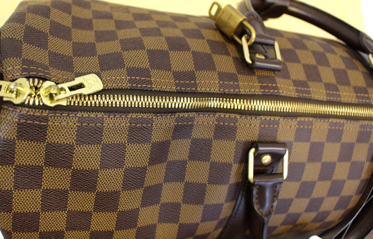 LOUIS VUITTON Damier Ebene Keepall 50 Boston Travel Bag