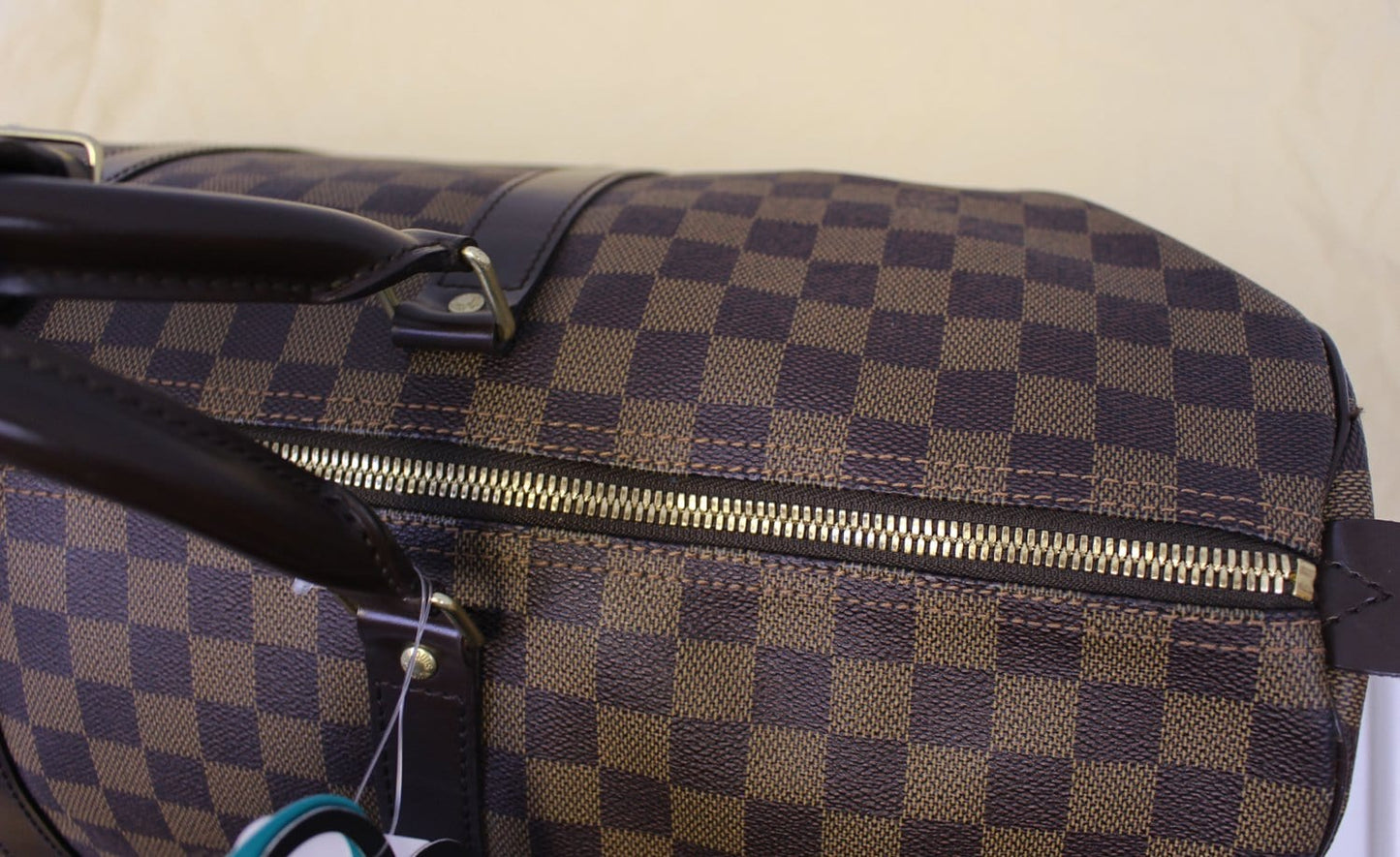 LOUIS VUITTON Damier Ebene Keepall 50 Boston Travel Bag