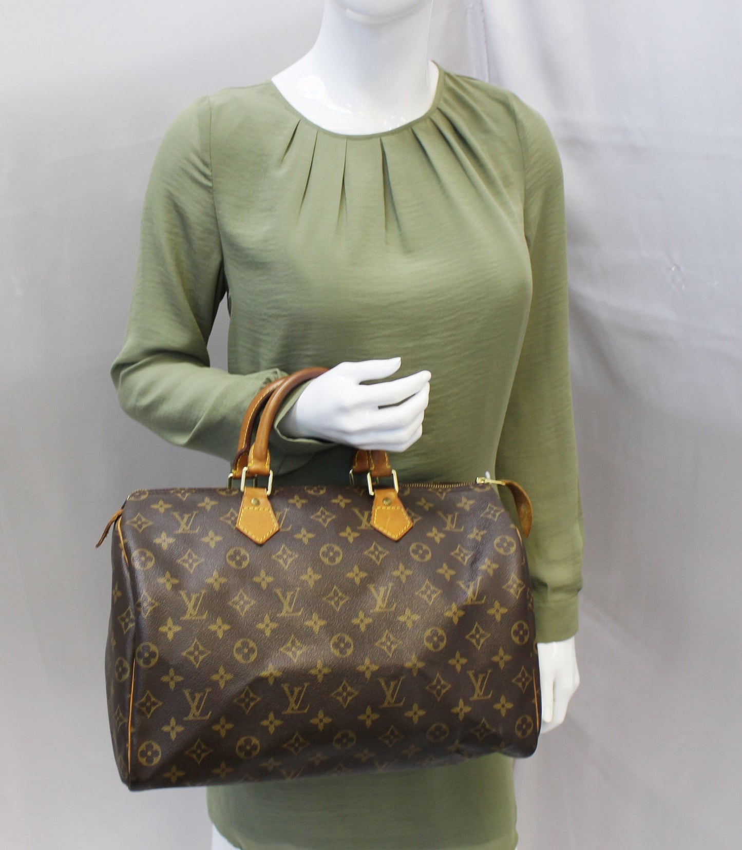 LOUIS VUITTON Monogram Canvas Speedy 35 Satchel  Bag
