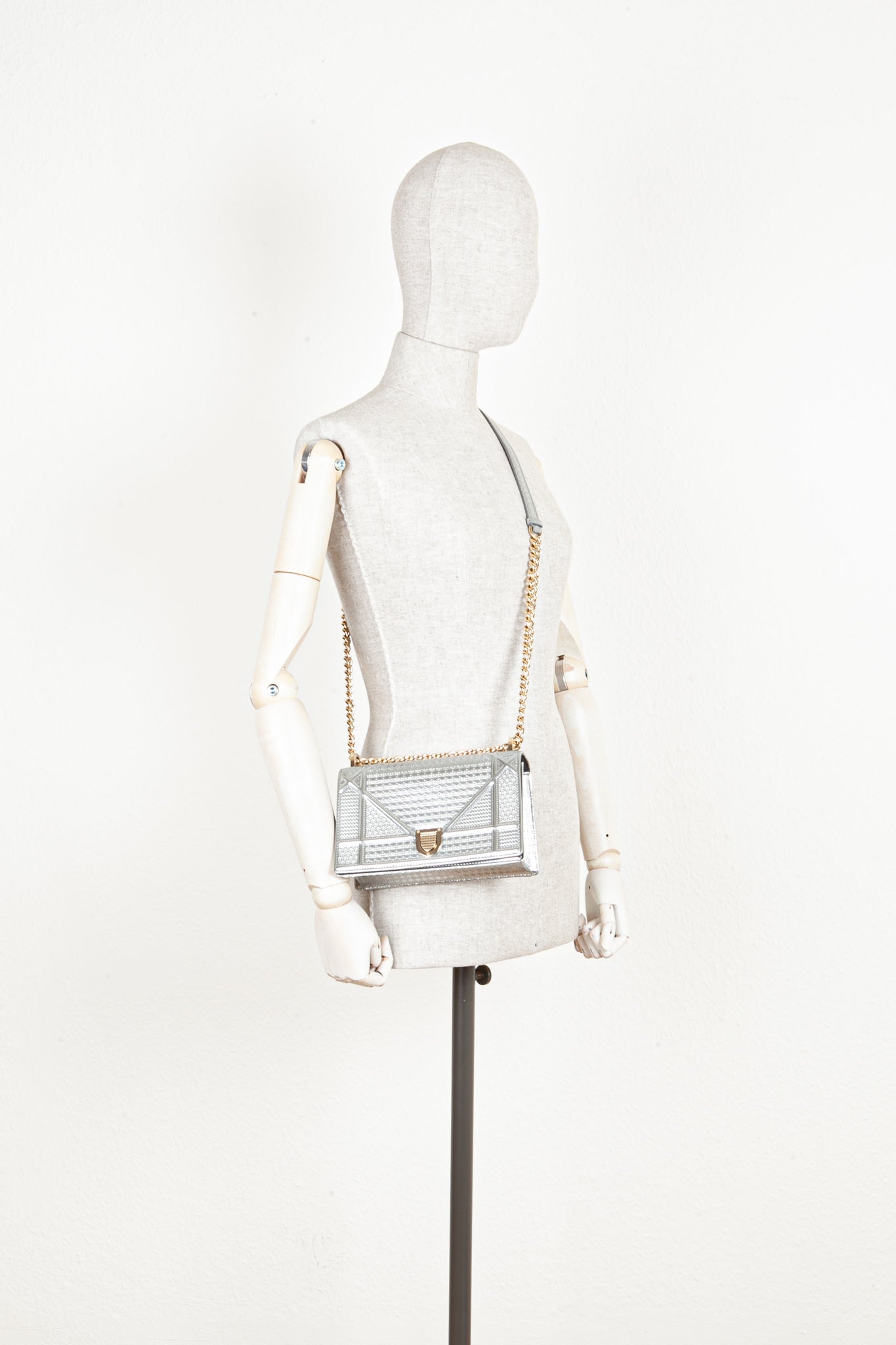 CHRISTIAN DIOR Diorama Small Mirrored Leather