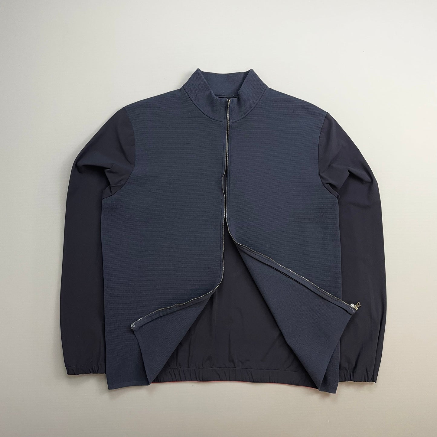 Prada Sport Navy SS00 Lightweight Zip-Through Nylon Panelled Jacket