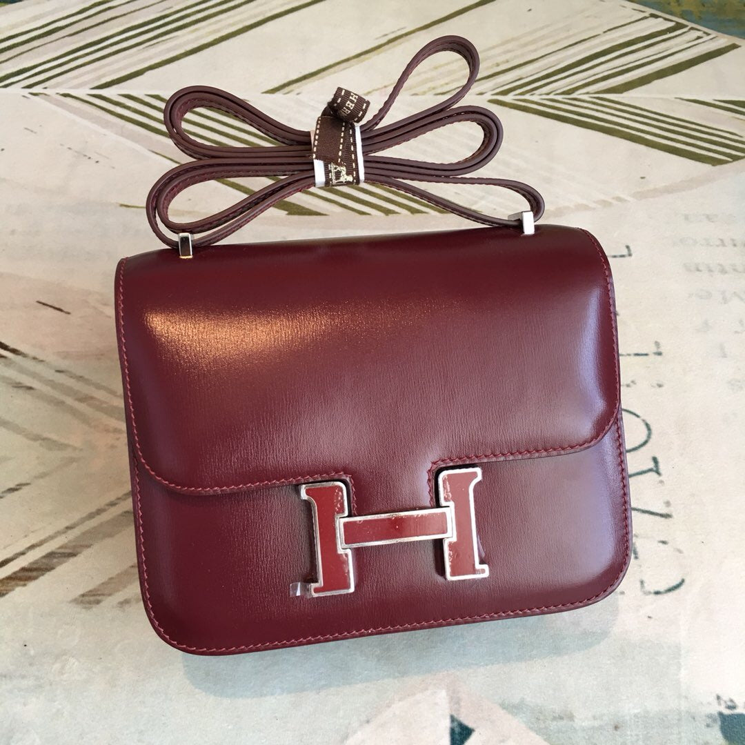 Top Quality Constance Burgundy For Women SiTop Qualityer Toned Hardware 7.4in/19cm
