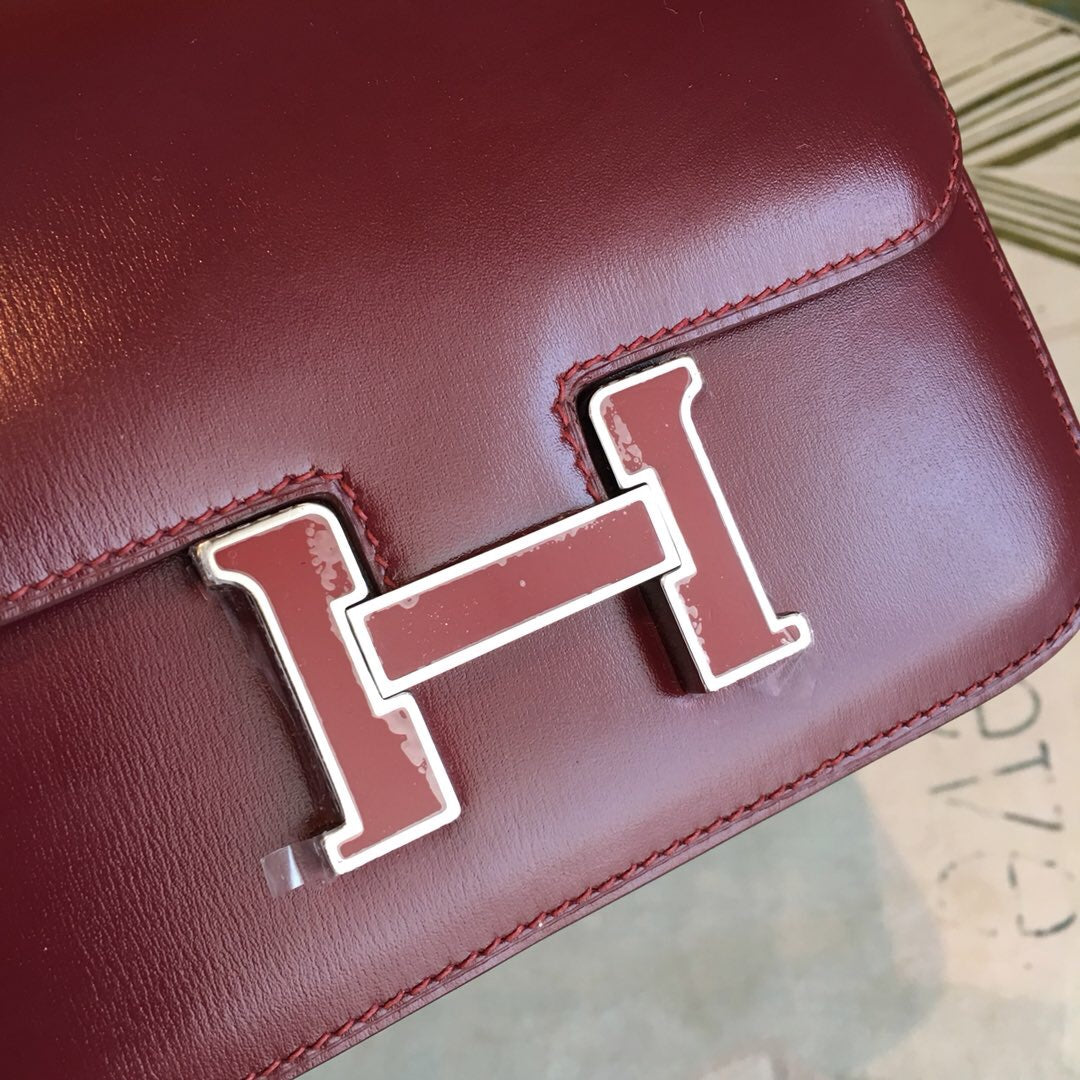 Top Quality Constance Burgundy For Women SiTop Qualityer Toned Hardware 7.4in/19cm
