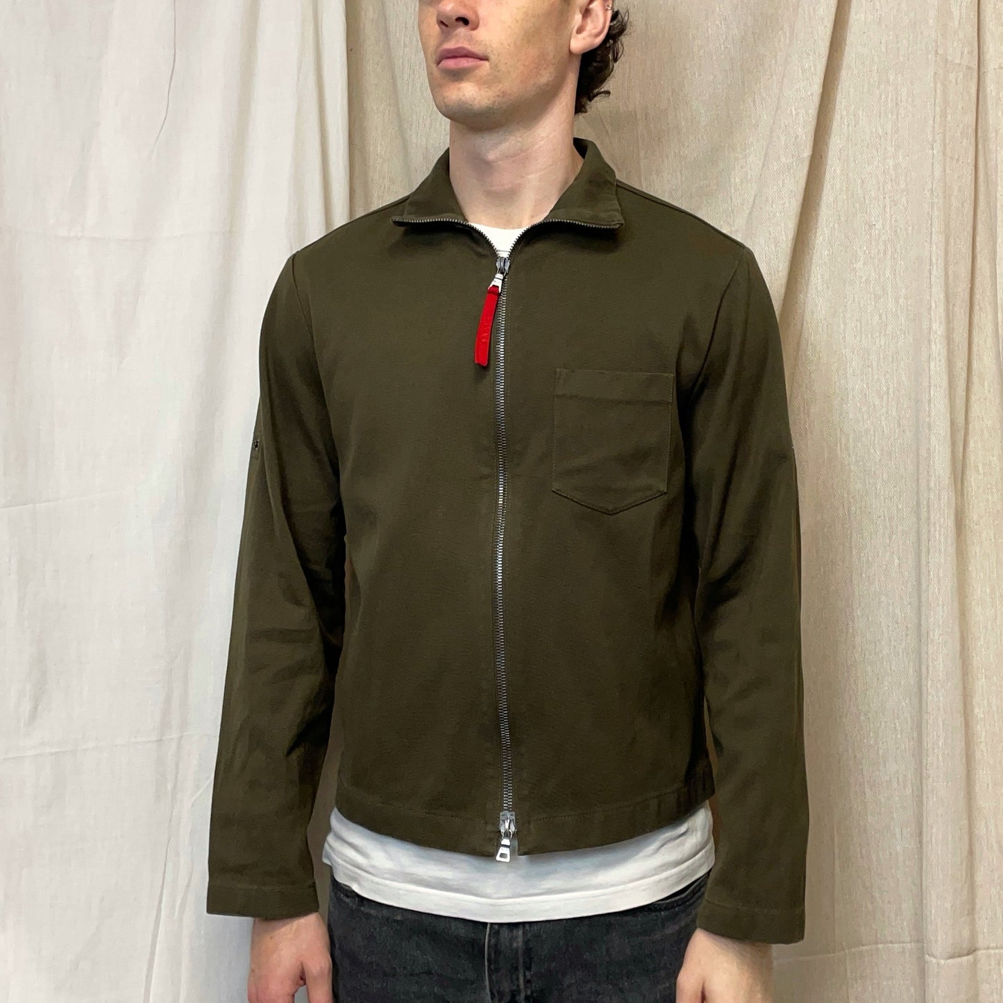 Prada Sport Khaki 00s Adjustable Sleeve Cotton Jacket