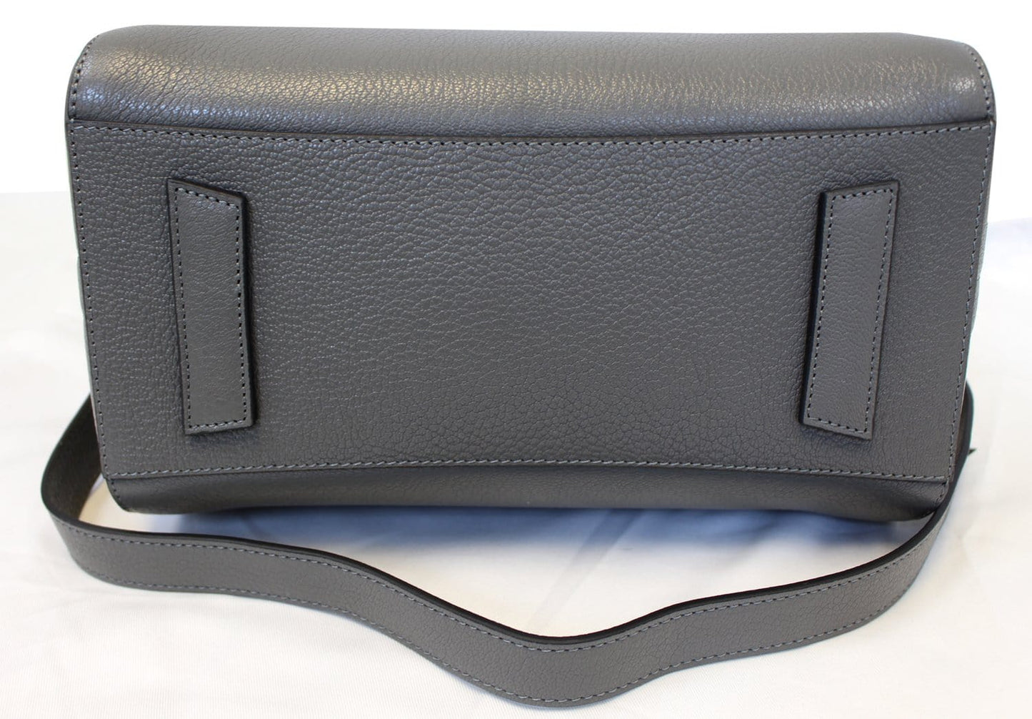 GIVENCHY Dark Grey Goatskin Leather Small Antigona Shoulder Bag