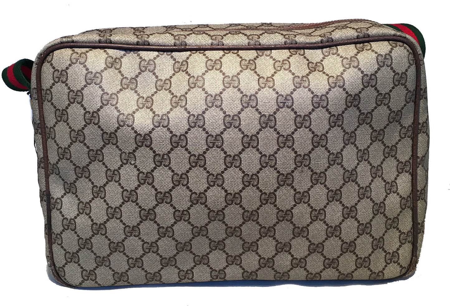 Gucci   Monogram Hand Painted Ladybug Reporter Messenger Shoulder Bag
