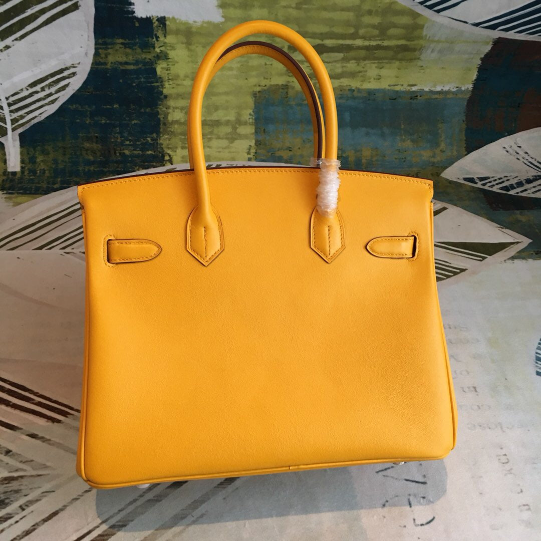 Top Quality Birkin Yellow For Women Gold Toned Hardware 11in/30cm