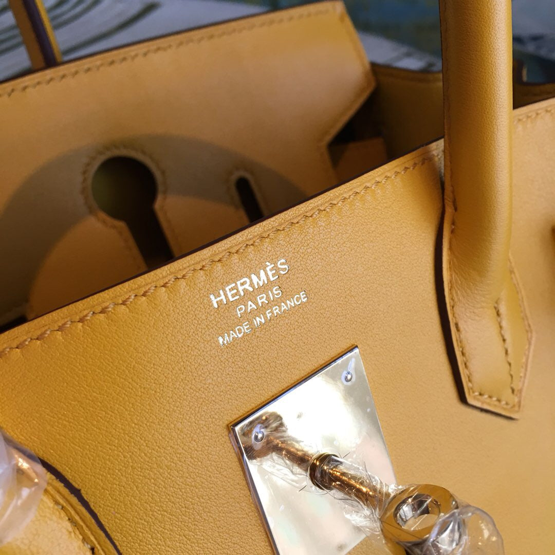 Top Quality Birkin Yellow For Women Gold Toned Hardware 11in/30cm