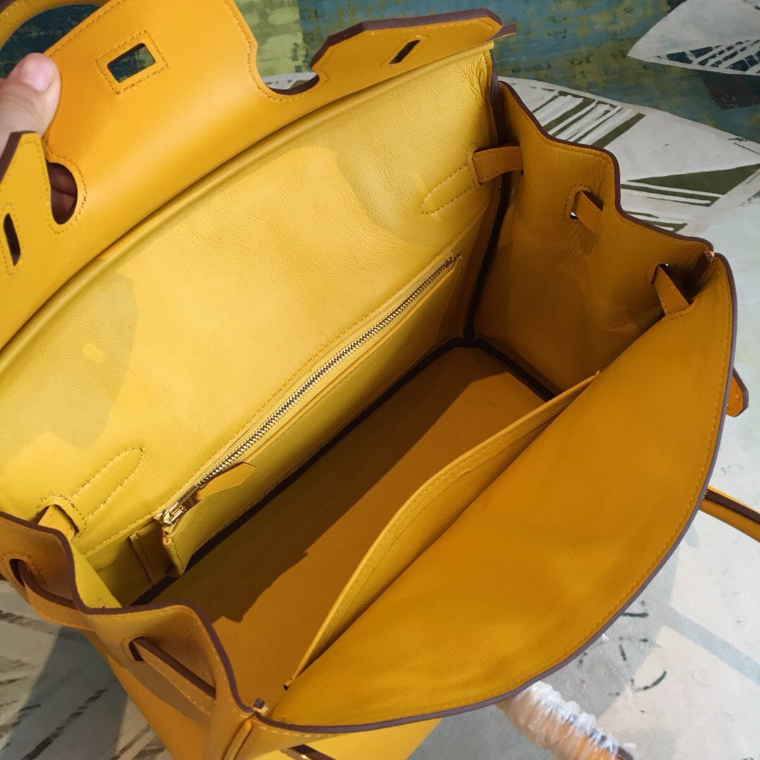 Top Quality Birkin Yellow For Women Gold Toned Hardware 11in/30cm