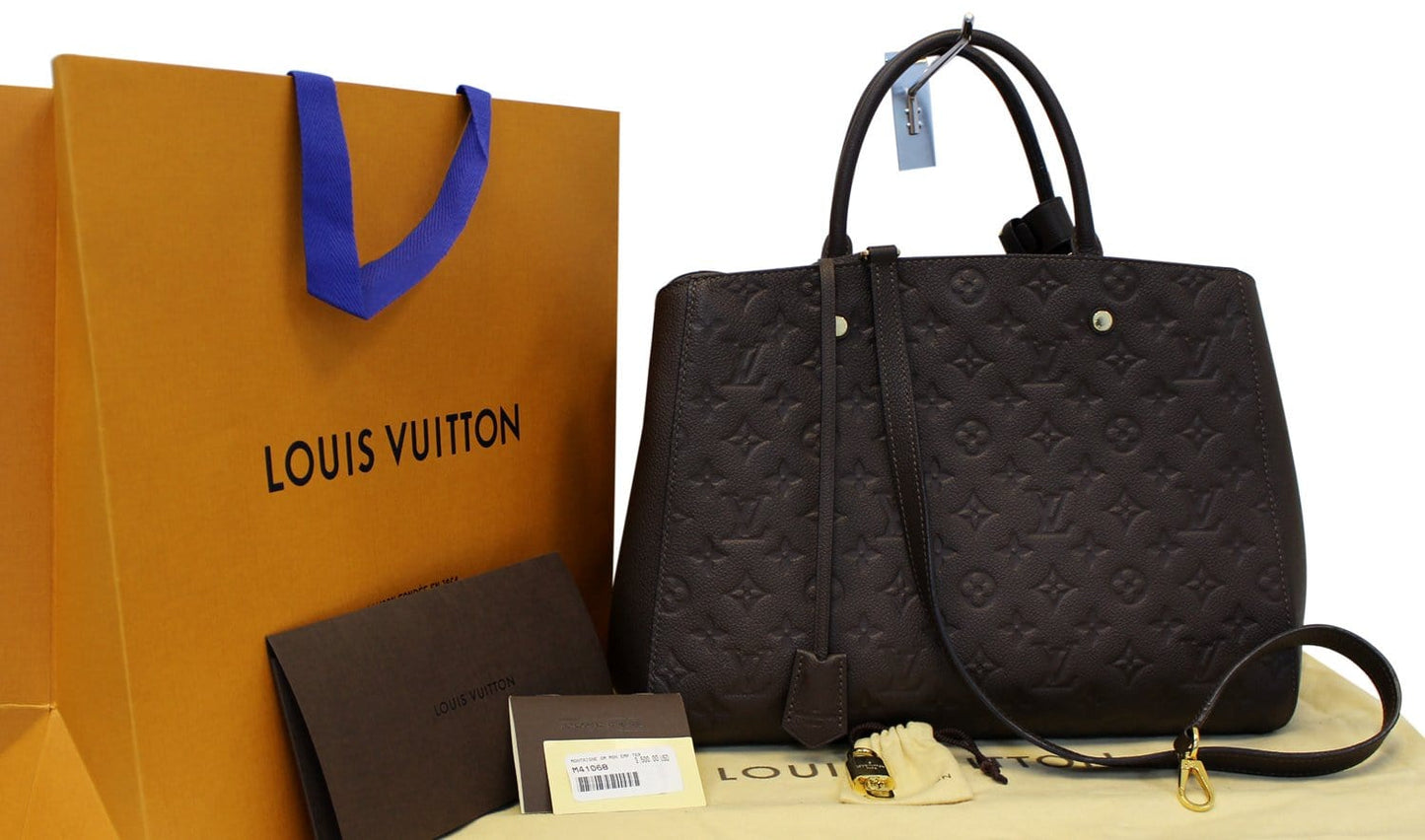 LOUIS VUITTON Terre Monogram Empreinte Montaigne GM Shoulder Bag