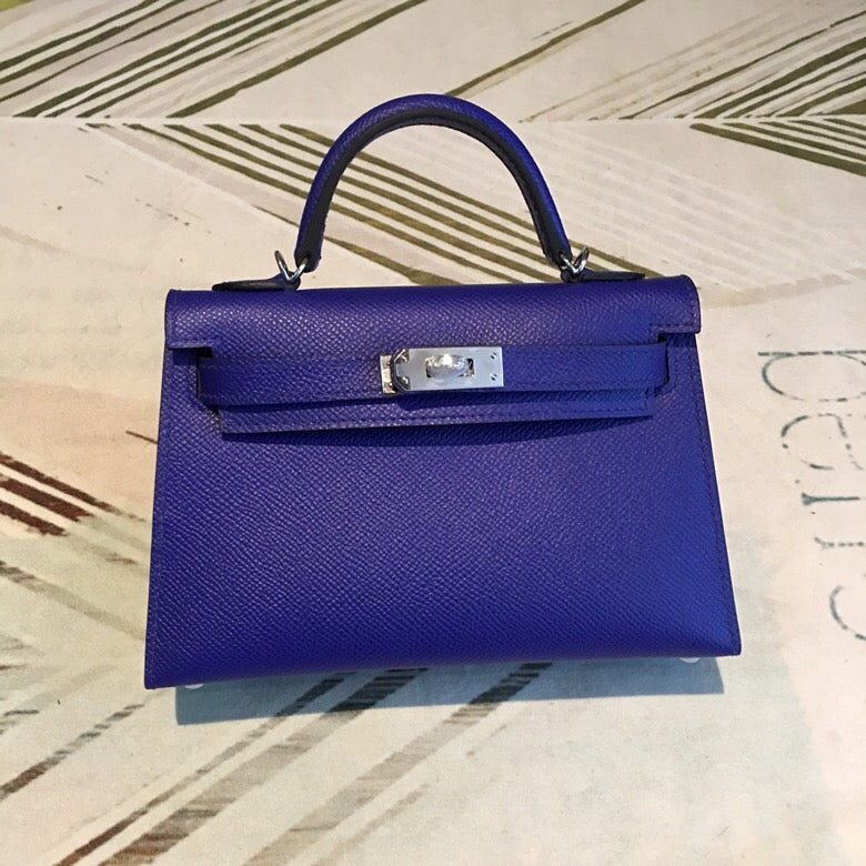 Top Quality Mini Kelly Dark Violet For Women SiTop Qualityer Toned Hardware 7.5in/19cm