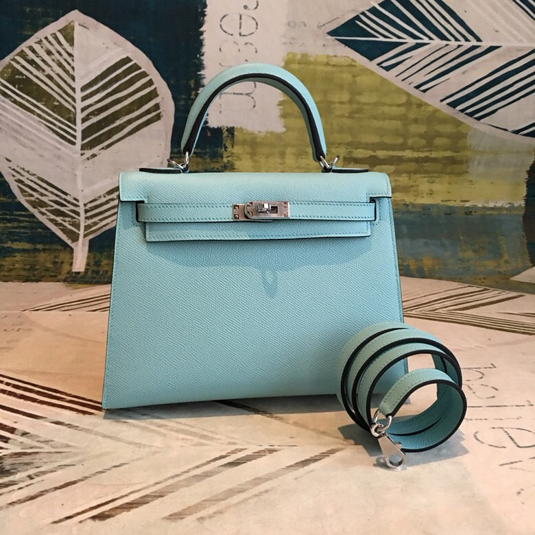 Top Quality Kelly Light Blue For Women SiTop Qualityer Toned Hardware 10in/25cm