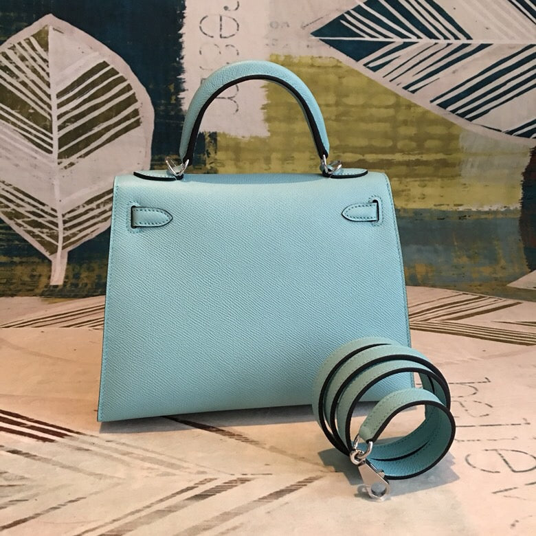 Top Quality Kelly Light Blue For Women SiTop Qualityer Toned Hardware 10in/25cm