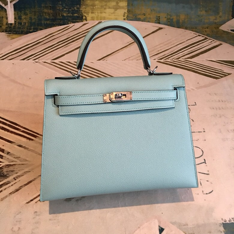 Top Quality Kelly Light Blue For Women SiTop Qualityer Toned Hardware 10in/25cm