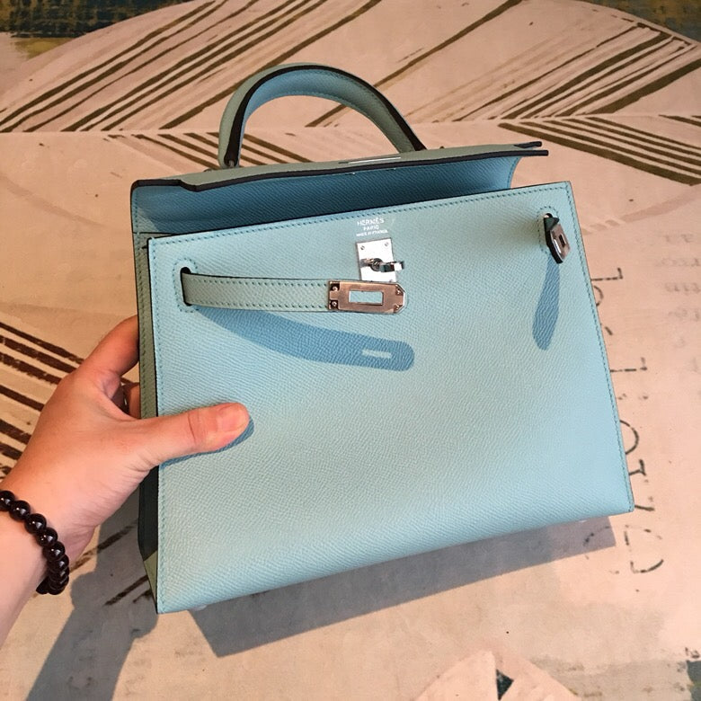 Top Quality Kelly Light Blue For Women SiTop Qualityer Toned Hardware 10in/25cm