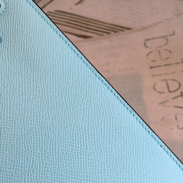 Top Quality Kelly 28 Bleu Frida Evercolor Bag With Sliver Toned Harware For Women, Handbags, Shoulder Bags 11in/28cm