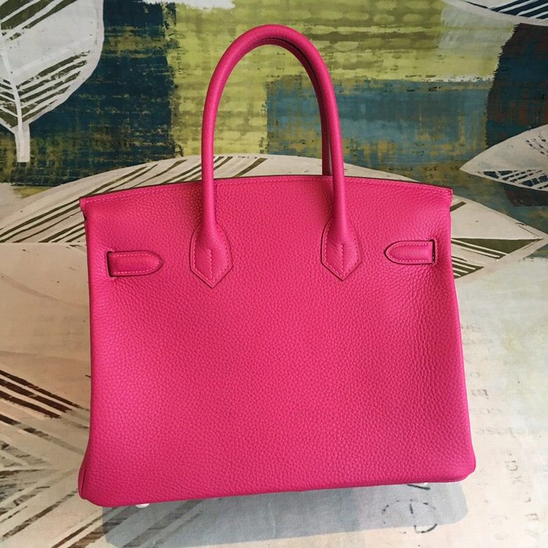 Top Quality Birkin Pink For Women SiTop Qualityer Toned Hardware 11.8in/30cm