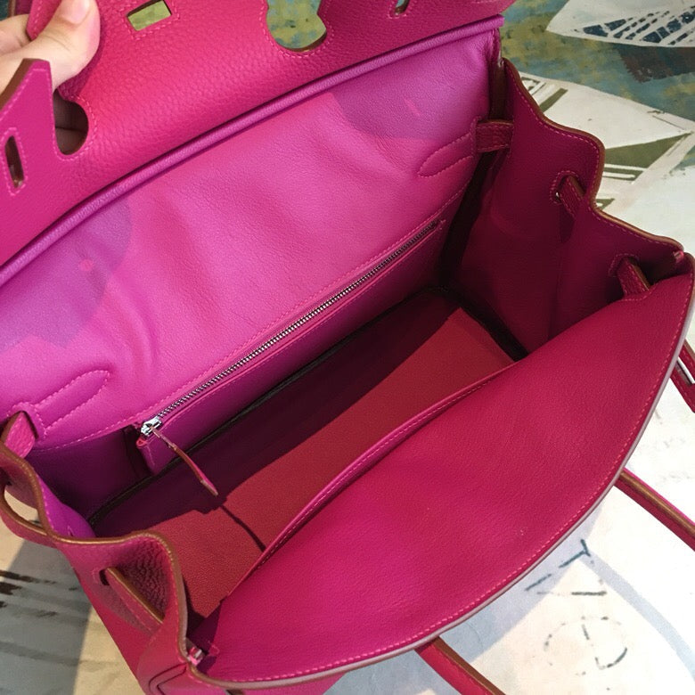 Top Quality Birkin Pink For Women SiTop Qualityer Toned Hardware 11.8in/30cm