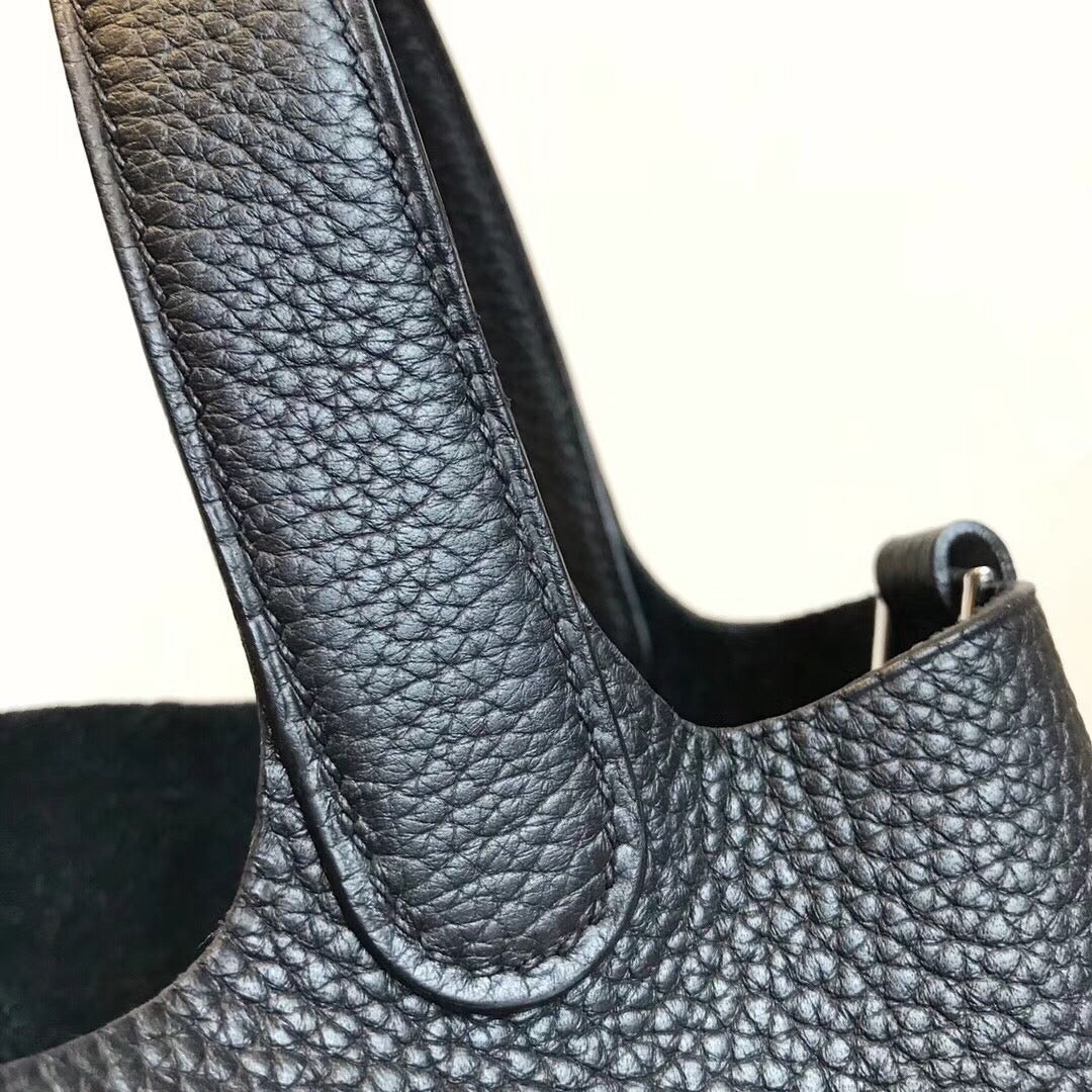 Top Quality Picotin Lock Black For Women SiTop Qualityer Toned Hardwade 9in/23cm