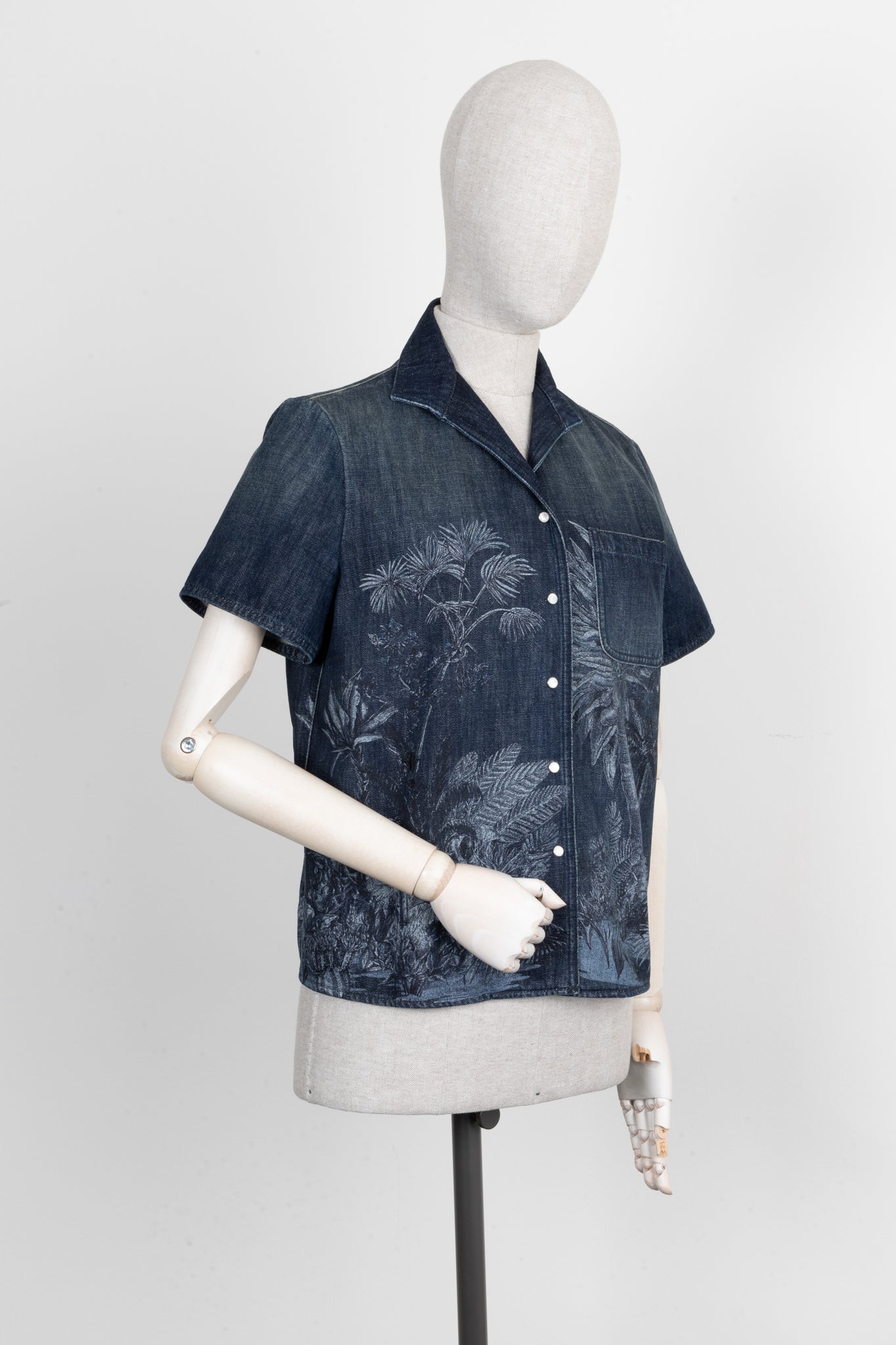 CHRISTIAN DIOR Palm Print Denim Jacket