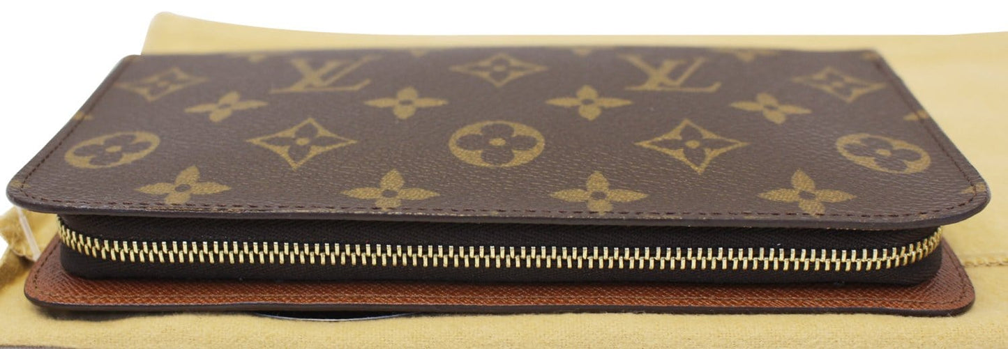 LOUIS VUITTON Monogram Canvas Brown Porte Monnaie Zippy Wallet