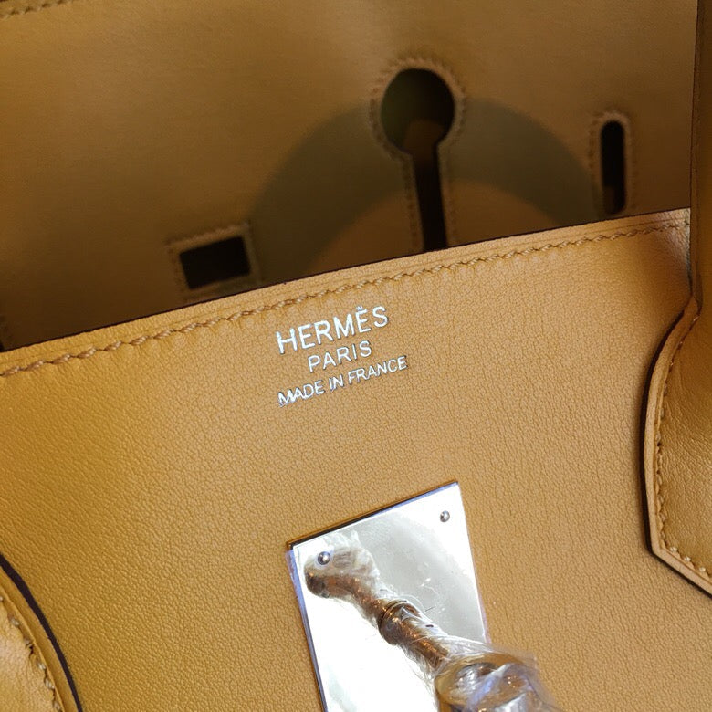 Top Quality Birkin Yellow For Women Gold Toned Hardware 11.8in/30cm