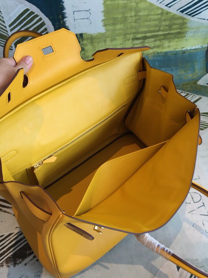 Top Quality Birkin Yellow For Women Gold Toned Hardware 11.8in/30cm
