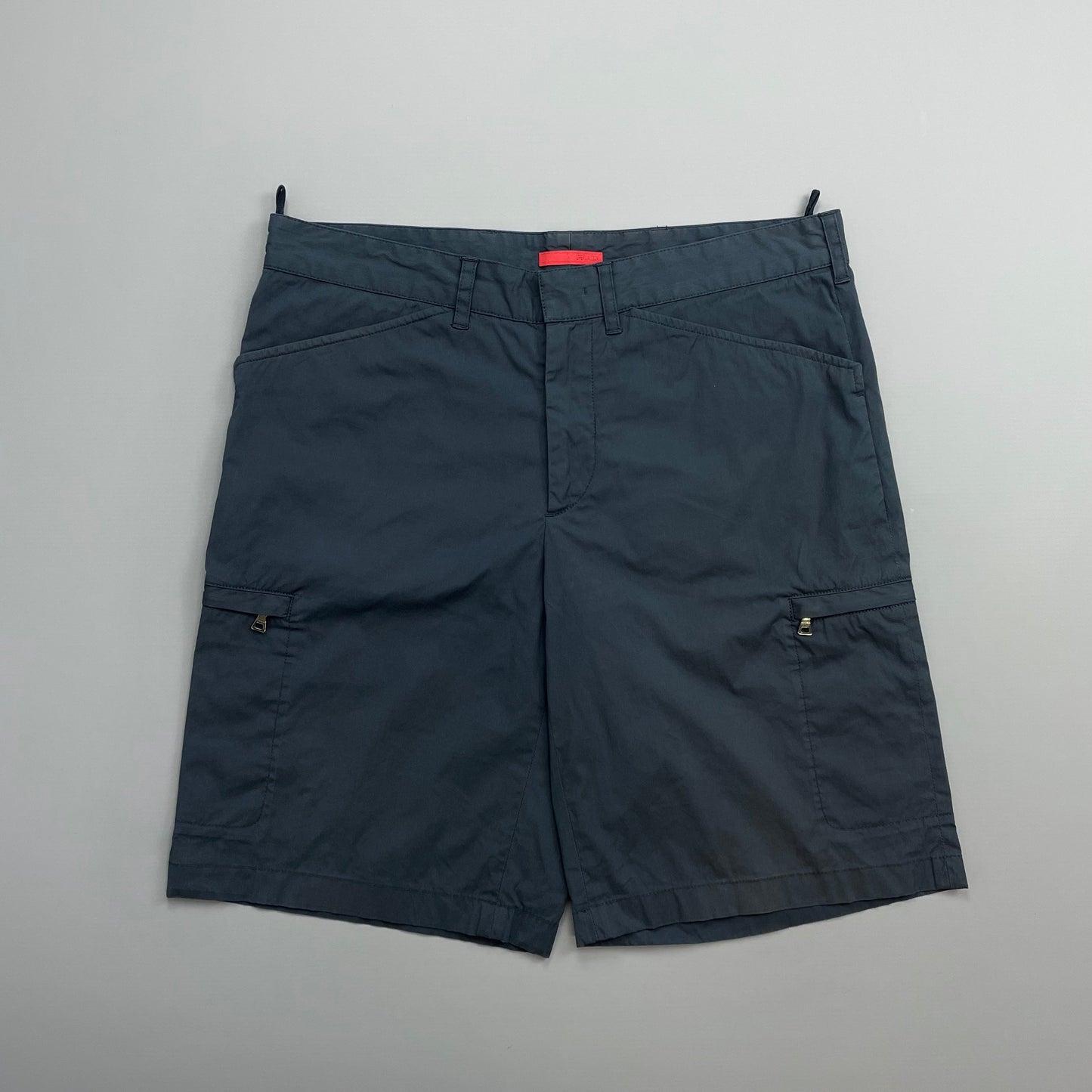 Prada Sport Navy 2008 Black Tab Cargo Shorts
