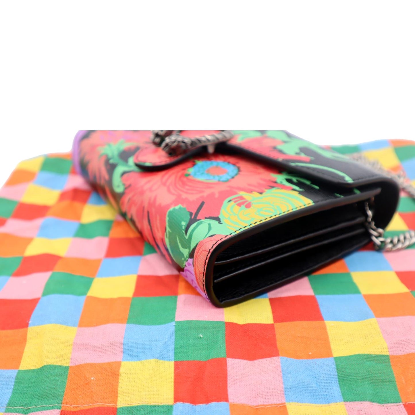GUCCI Ken Scott Dionysus Printed Leather Shoulder Bag Multicolor