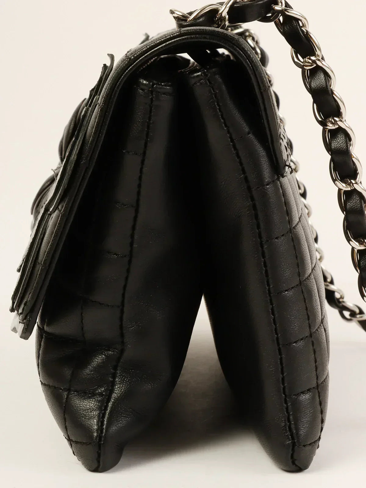 CHANEL 2005 Made Multi Motif Chocolate Bar Chain Bag Black
