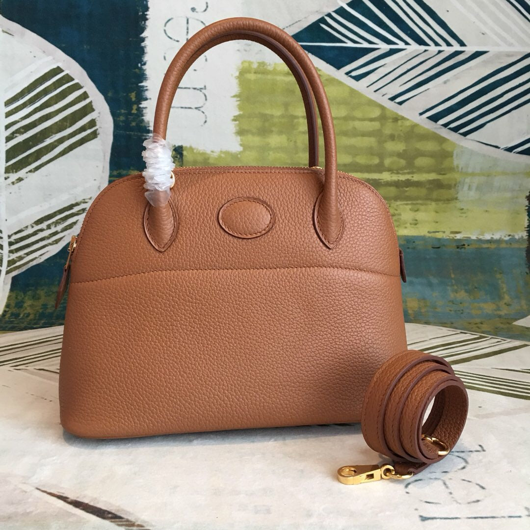Top Quality Bolide Bag Brown For Women SiTop Qualityer Toned Hardware 12.6in/32cm