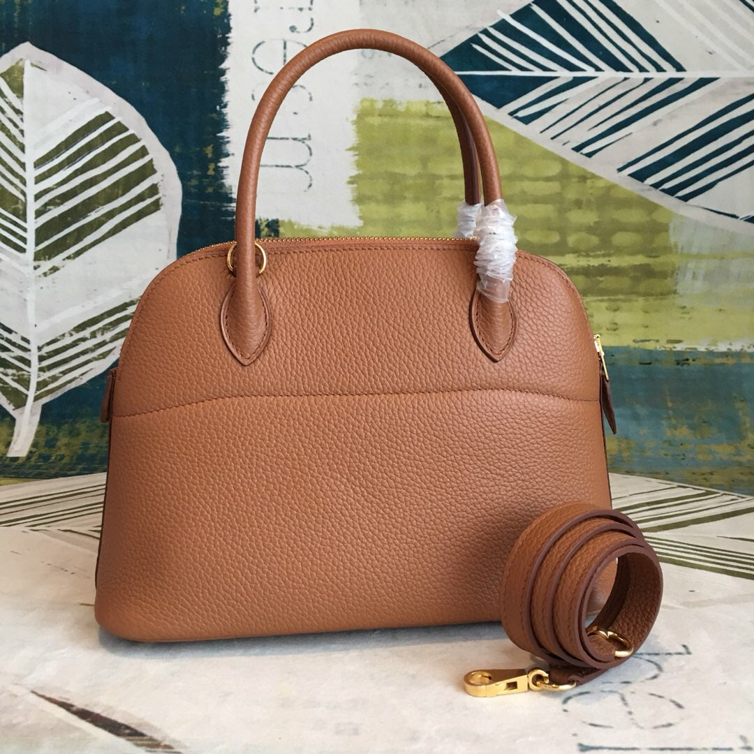 Top Quality Bolide Bag Brown For Women SiTop Qualityer Toned Hardware 12.6in/32cm