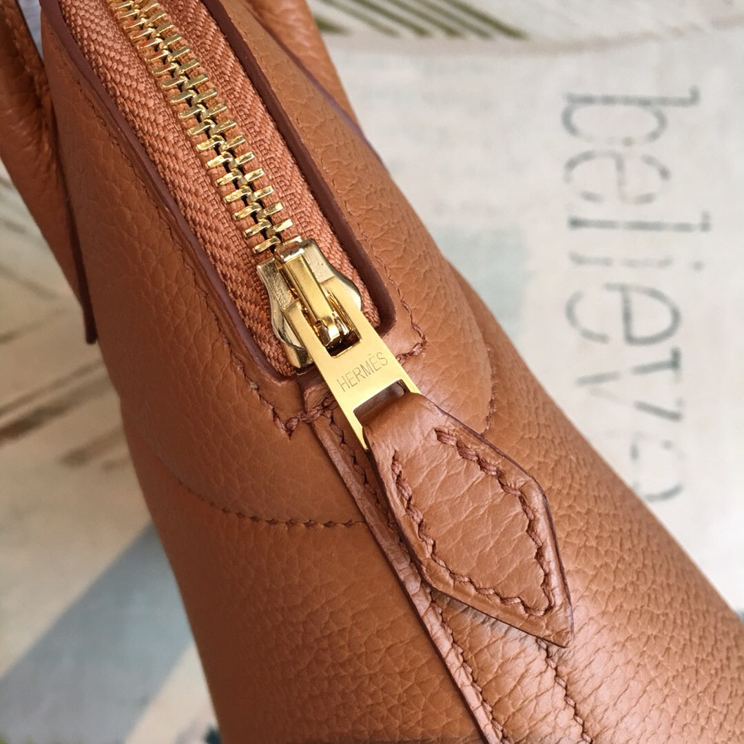 Top Quality Bolide Bag Brown For Women SiTop Qualityer Toned Hardware 12.6in/32cm