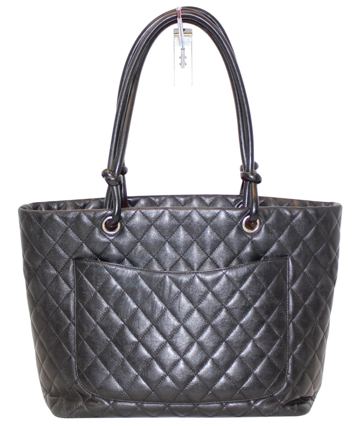CHANEL Black  Leather Large Cambon Tote Bag