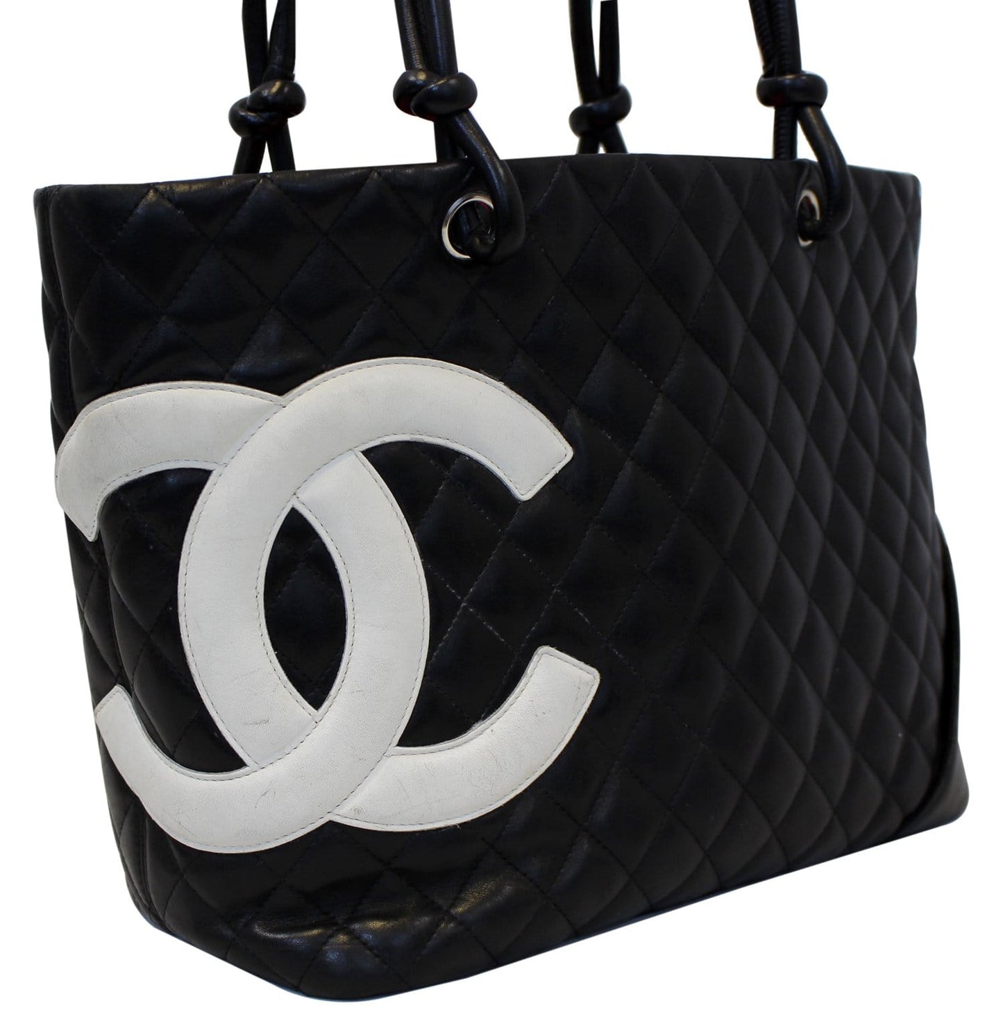 CHANEL Black  Leather Large Cambon Tote Bag
