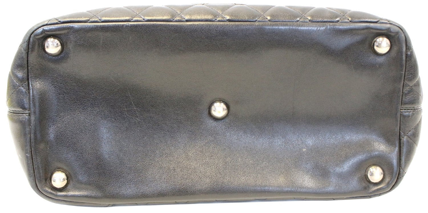 CHANEL Black  Leather Large Cambon Tote Bag