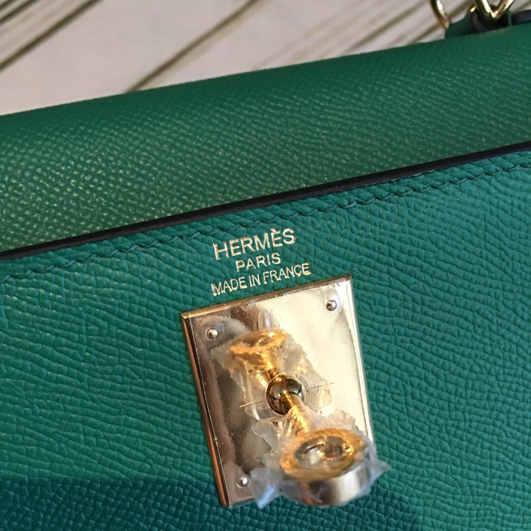 Top Quality Kelly 28 Vert Jade Green Bag For Women, Handbags, Shoulder Bags 11in/28cm