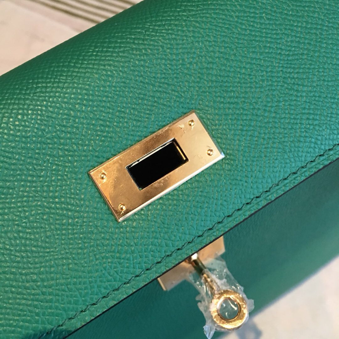 Top Quality Kelly 28 Vert Jade Green Bag For Women, Handbags, Shoulder Bags 11in/28cm